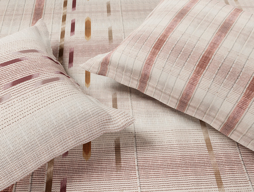 Luxury Loom Impressions 100% Egyptian Cotton Large Bedsheet, 350 TC, Geometric, Light Blush