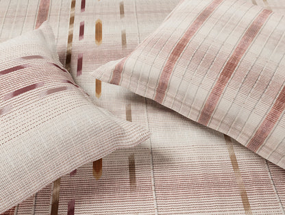 Luxury Loom Impressions 100% Egyptian Cotton Large Bedsheet, 350 TC, Geometric, Light Blush