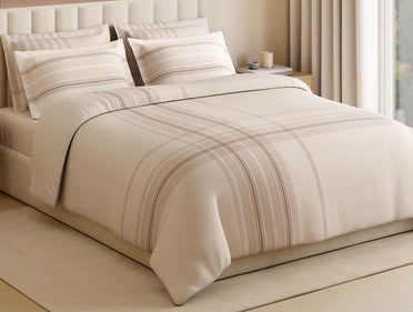 Luxury Loom Impressions 100% Egyptian Cotton Large Bedsheet, 350 TC, Geometric, Light Blush
