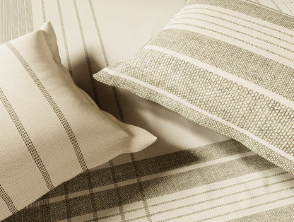 Luxury Loom Impressions 100% Egyptian Cotton Large Bedsheet, 350 TC, Geometric, Cream
