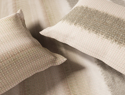 Luxury Loom Impressions 100% Egyptian Cotton Large Bedsheet, 350 TC, Geometric, Beige