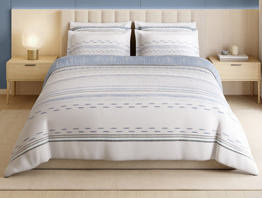 Luxury Loom Impressions 100% Egyptian Cotton Large Bedsheet, 350 TC, Geometric, Light Grey