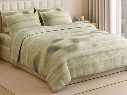 Luxury Loom Impressions 100% Egyptian Cotton Large Bedsheet, 350 TC, Geometric, Light Green