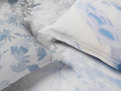 Luxury Alive 100% Cotton Large Bedsheet, 300 TC, Floral, White