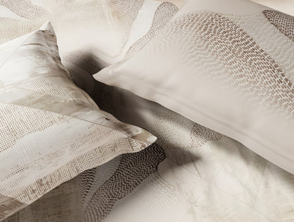 Luxury Alive 100% Cotton Large Bedsheet, 300 TC, Abstract, Cream