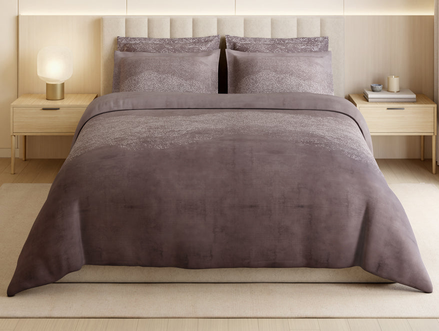 Luxury Alive 100% Cotton Large Bedsheet, 300 TC, Abstract, Light Blush