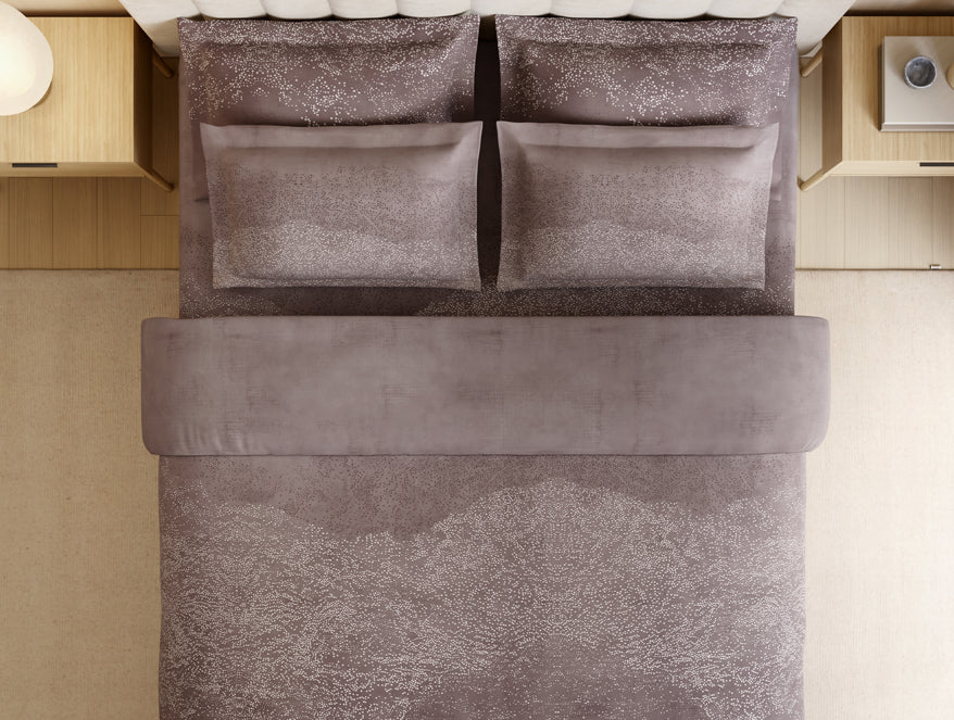 Luxury Alive 100% Cotton Large Bedsheet, 300 TC, Abstract, Light Blush