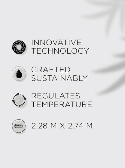 Zera Hygro Cotton 233 TC Percale Weave Ornate Print Large Bedsheet with 2 Pillow Covers, Light Teal