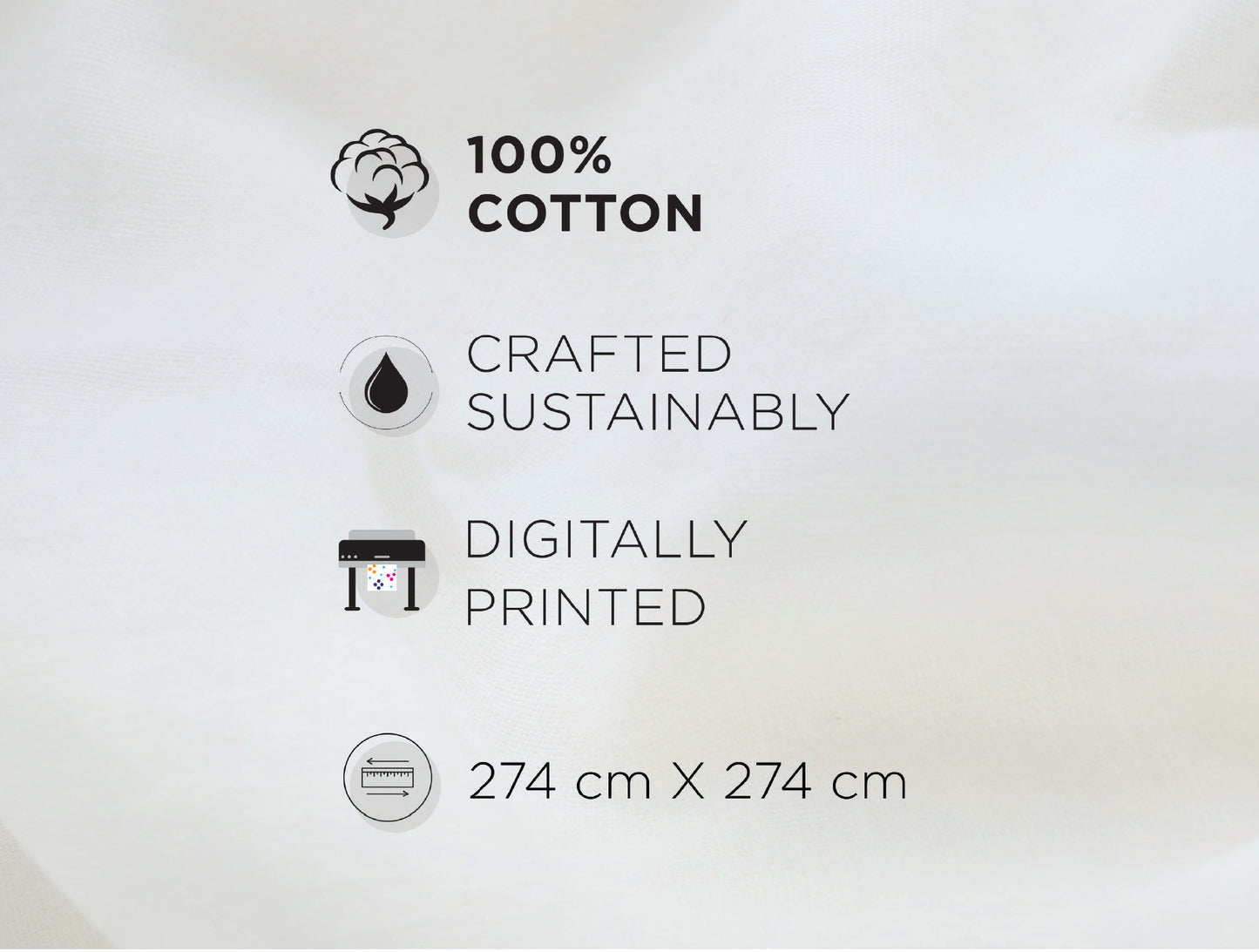 Spaces Natures Abode 100% Cotton 180 TC Percale Floral Permium Large Bedsheet with 4 Pillow Covers, Light Yellow