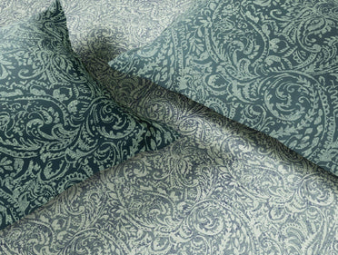 Spaces Flora 100% Cotton 144 TC Percale Floral Large Bedsheet with 2 Pillow Covers, Ice