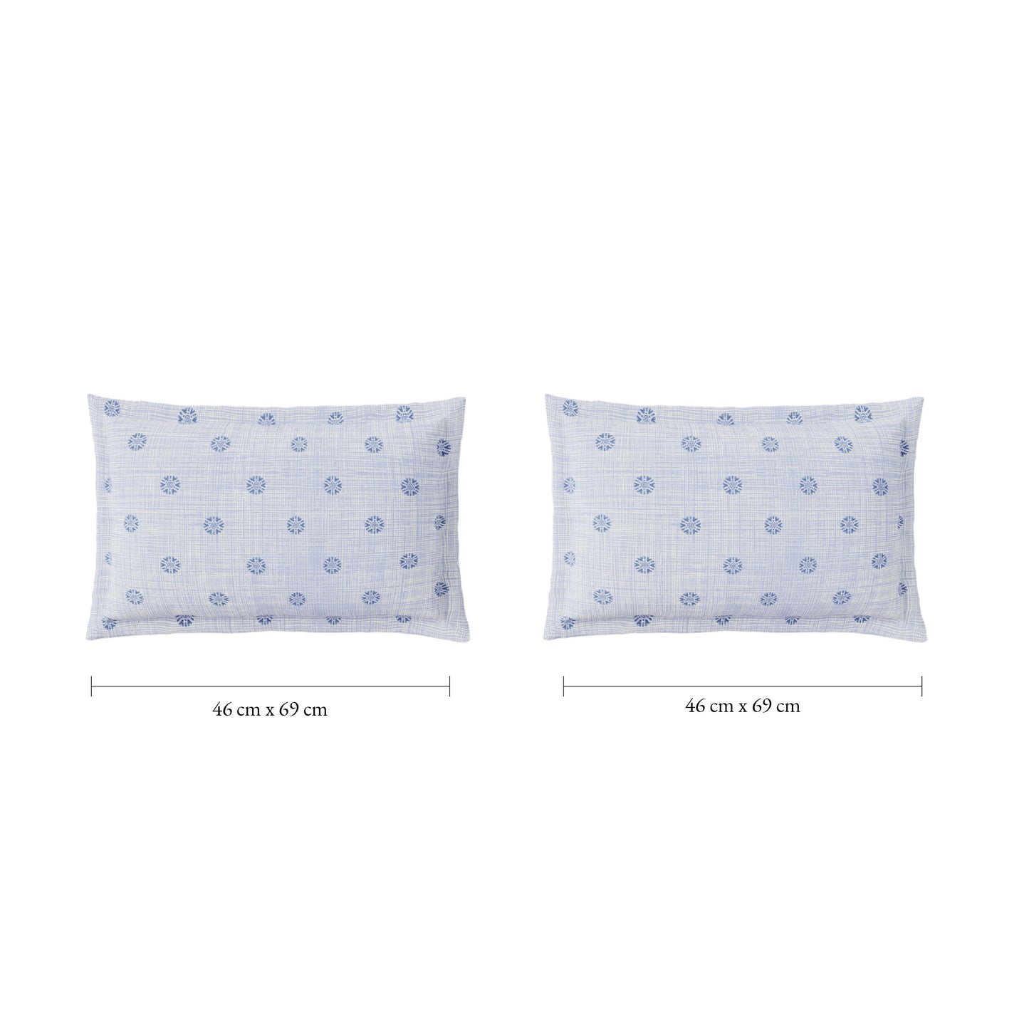 Spaces Flora 100% Cotton 144 TC Percale Ornate Large Bedsheet with 2 Pillow Covers, Orange