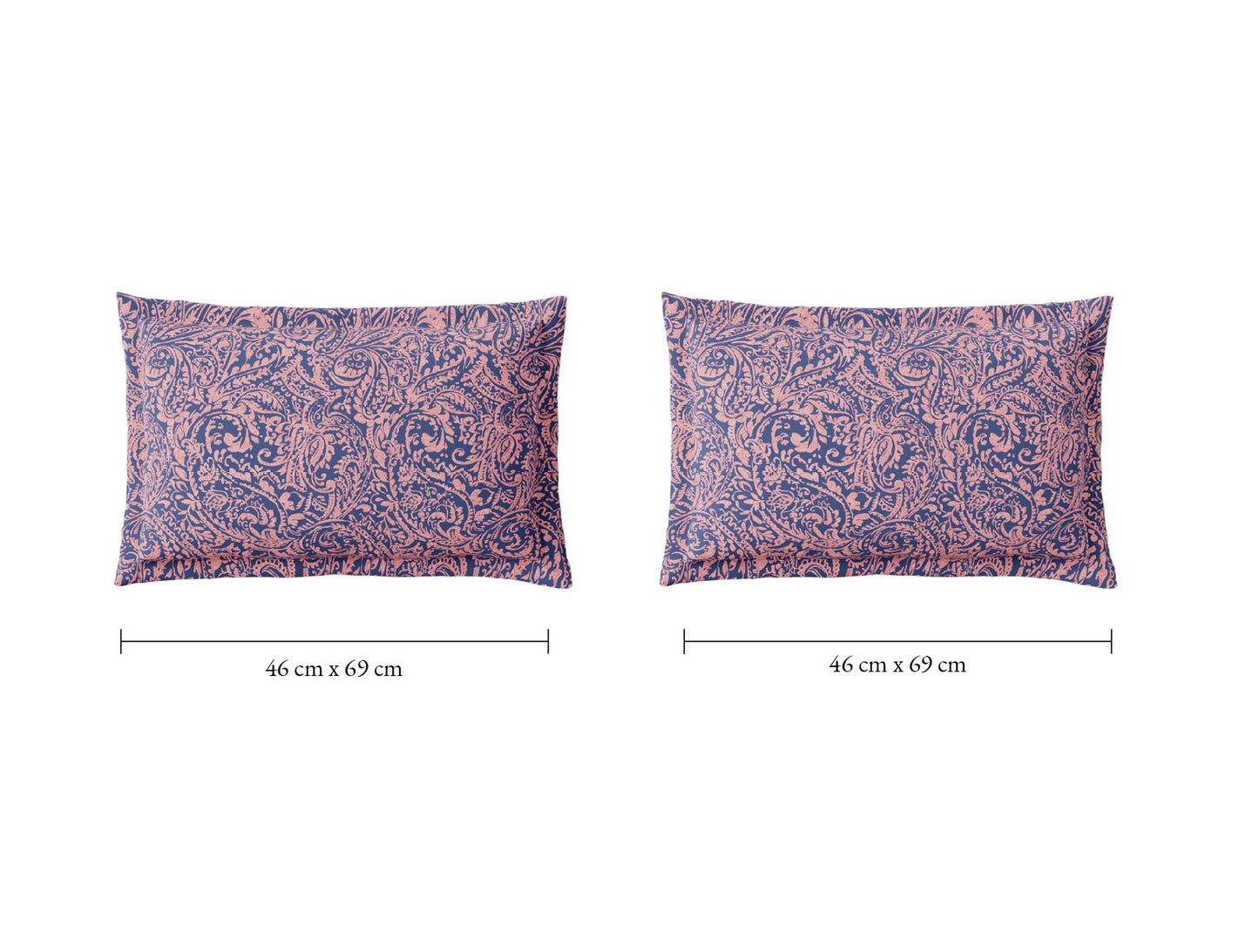 Spaces Flora 100% Cotton 144 TC Percale Floral Large Bedsheet with 2 Pillow Covers, Light Violet