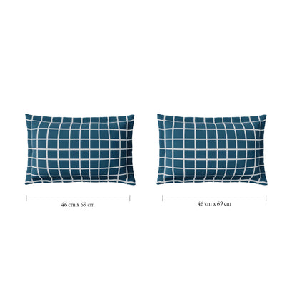 Spaces Flora 100% Cotton 144 TC Percale Geometric Double Bedsheet with 2 Pillow Covers, Light Yellow