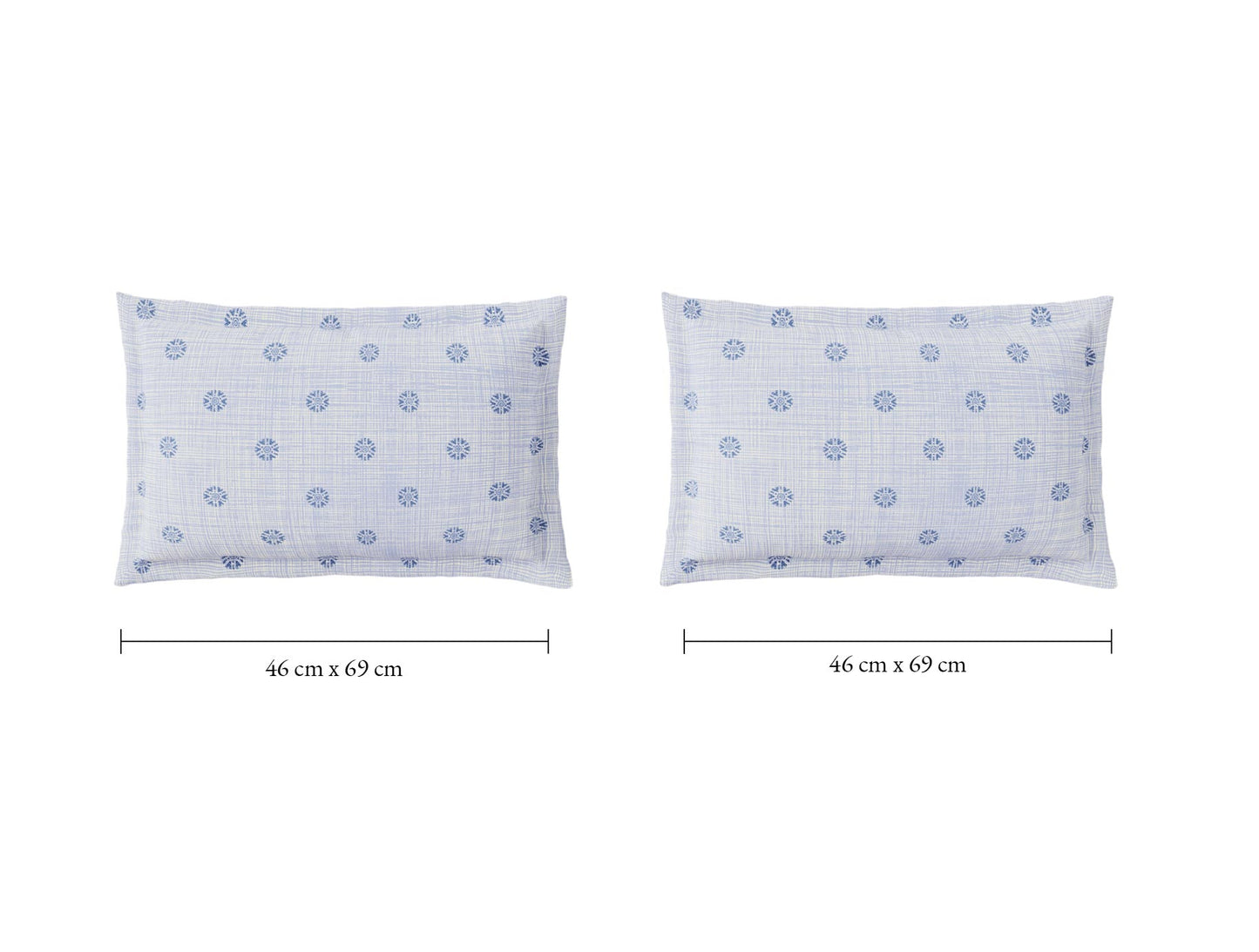 Spaces Flora 100% Cotton 144 TC Percale Ornate Double Bedsheet with 2 Pillow Covers, Orange