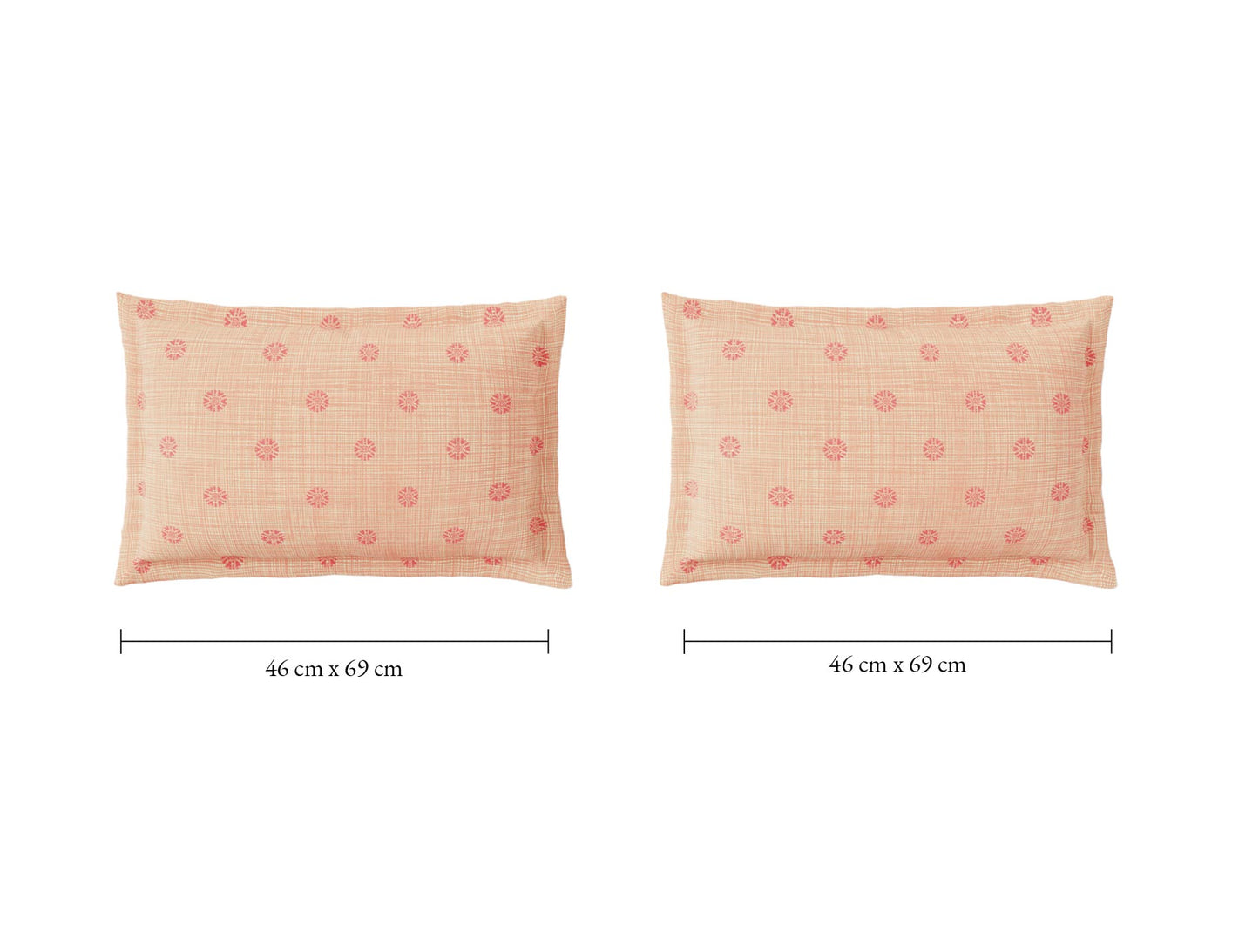 Spaces Flora 100% Cotton 144 TC Percale Ornate Double Bedsheet with 2 Pillow Covers, Light Yellow