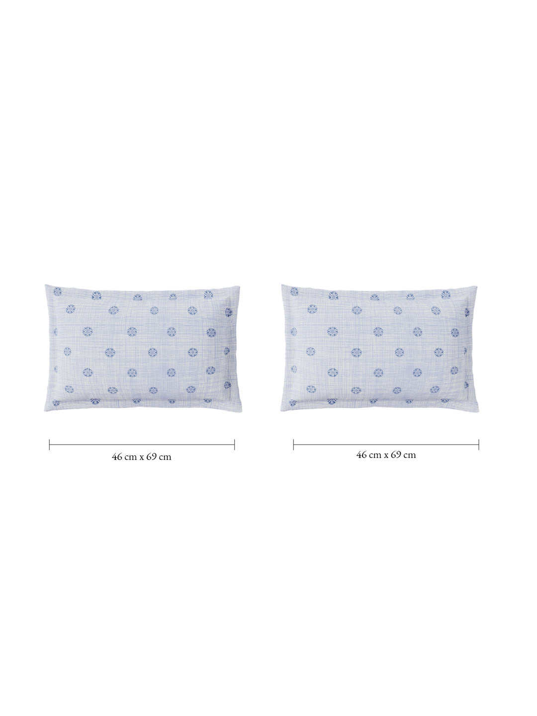 Spaces Flora 100% Cotton 144 TC Percale Ornate Single Bedsheet with 1 Pillow Cover, Orange