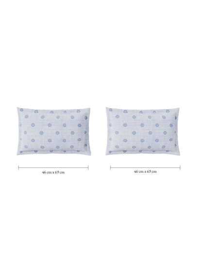Spaces Flora 100% Cotton 144 TC Percale Ornate Single Bedsheet with 1 Pillow Cover, Orange