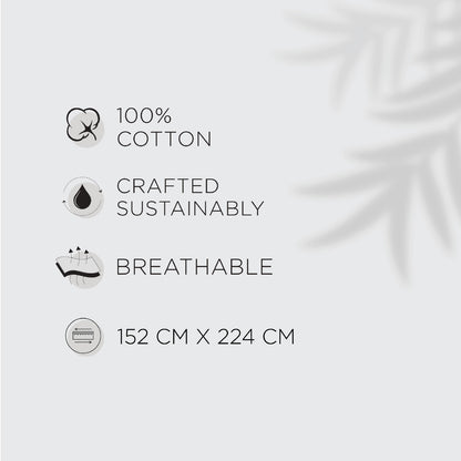 Spaces Fiora 100% Cotton 144 TC Percale Floral Permium Bedding Set, Light Violet