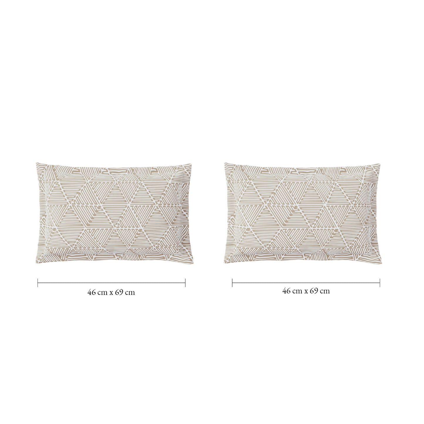 Spaces Flora 100% Cotton 144 TC Percale Floral Fitted King Sheet with 2 Pillow Covers, Beige