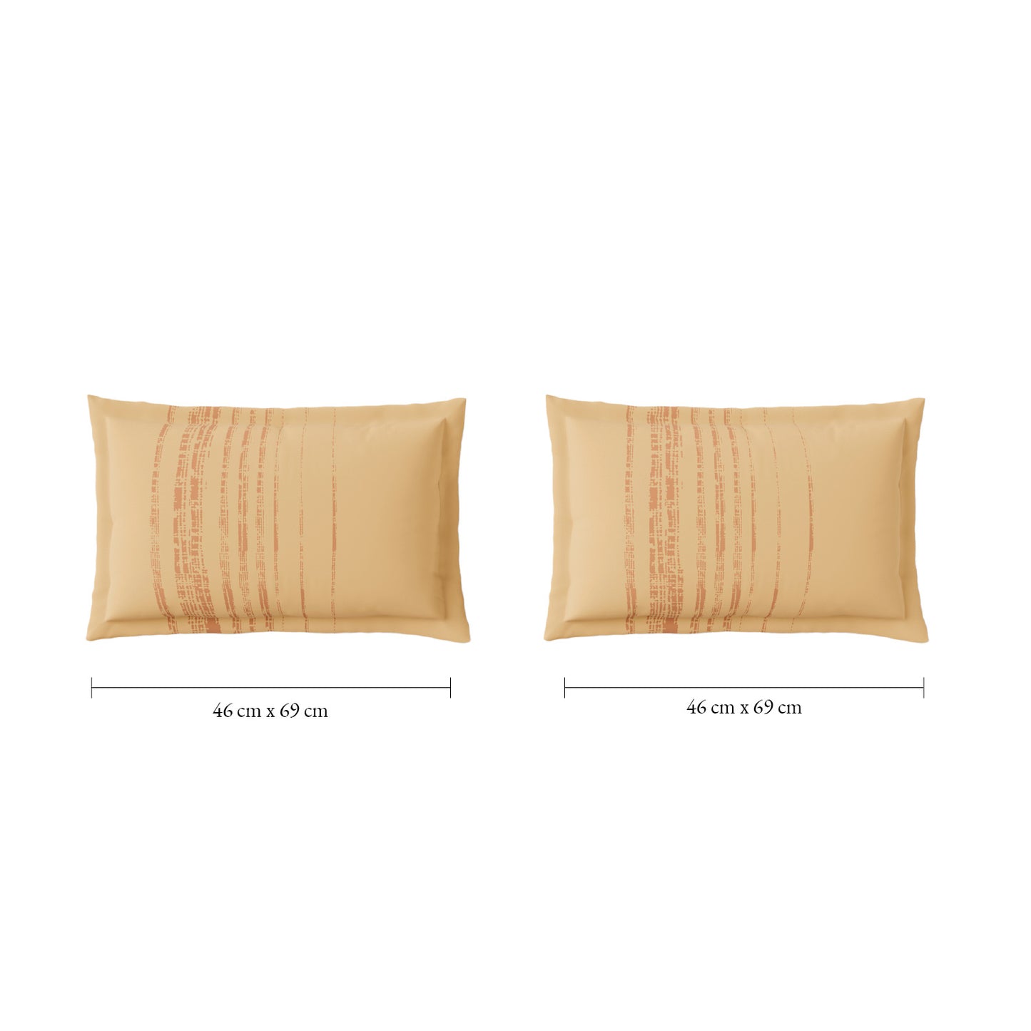Spaces Flora 100% Cotton 144 TC Percale Geometric Fitted King Sheet with 2 Pillow Covers, Light Yellow