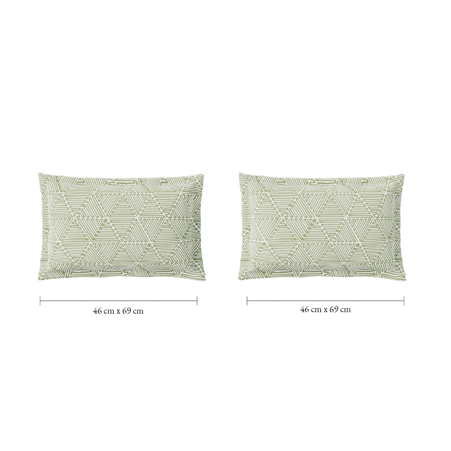 Spaces Flora 100% Cotton 144 TC Percale Floral Fitted King Sheet with 2 Pillow Covers, Light Green