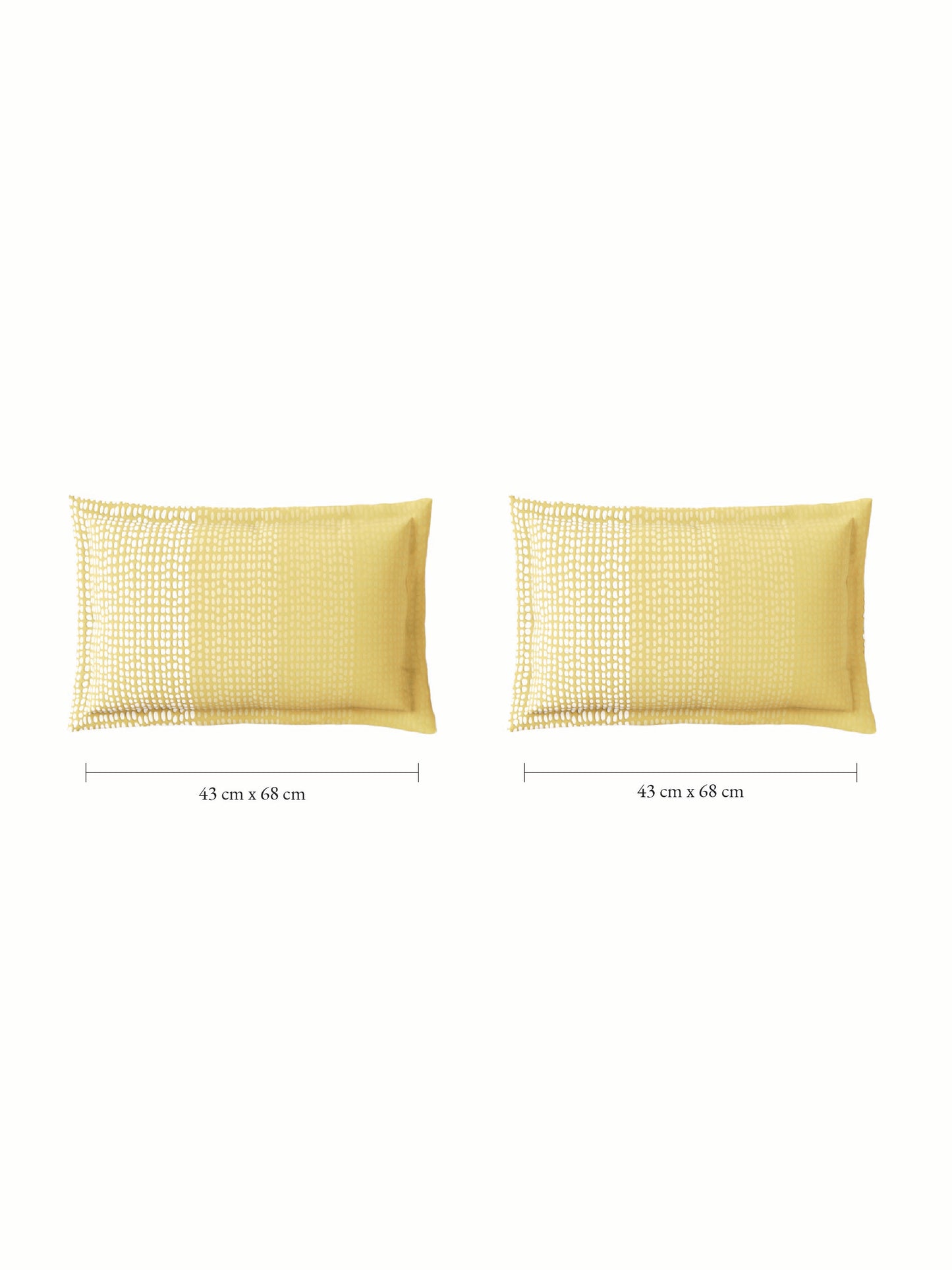 Zera Hygro Cotton 233 TC Percale Geometric Design Double Bedsheet with 2 Pillow Covers, Lemonade
