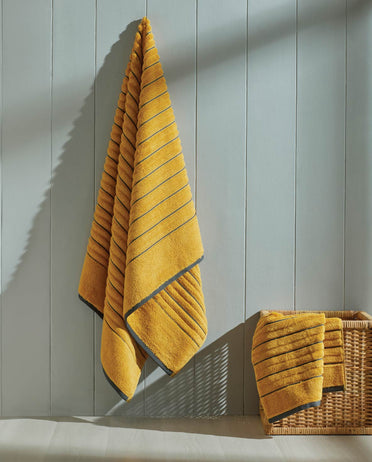 Spaces Exotica Dark Yellow Solid 100% Cotton 575 GSM Dobby Bath Towel – 75 X150 CM