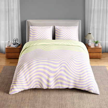 Spaces Neo Paradox 100% Cotton 152 TC Percale Geometric Large Bedsheet with 2 Pillow Covers, Light Green