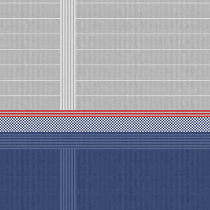 Spaces Neo Paradox 100% Cotton 152 TC Percale Geometric Large Bedsheet with 2 Pillow Covers, Blue