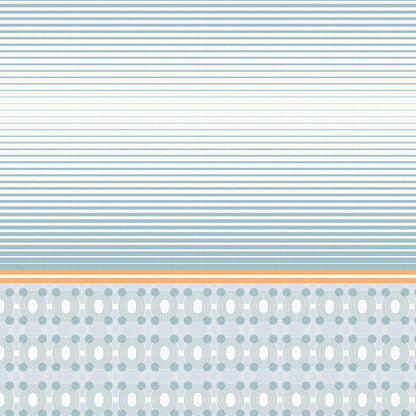 Spaces Neo Paradox 100% Cotton 152 TC Percale Geometric Large Bedsheet with 2 Pillow Covers, Light Teal