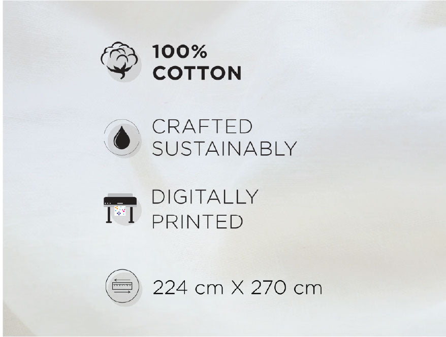 Spaces Neo Paradox 100% Cotton 152 TC Percale Geometric Permium Double Blanket Quilt, Coral