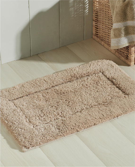 Spaces Hygro Cotton 2000 GSM Solid Brown Large Bath Mat – 50 X 80 CM
