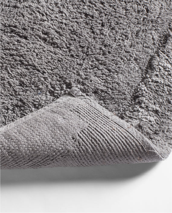 Spaces Hygro Cotton 2000 GSM Solid Grey Large Bath Mat – 50 X 80 CM