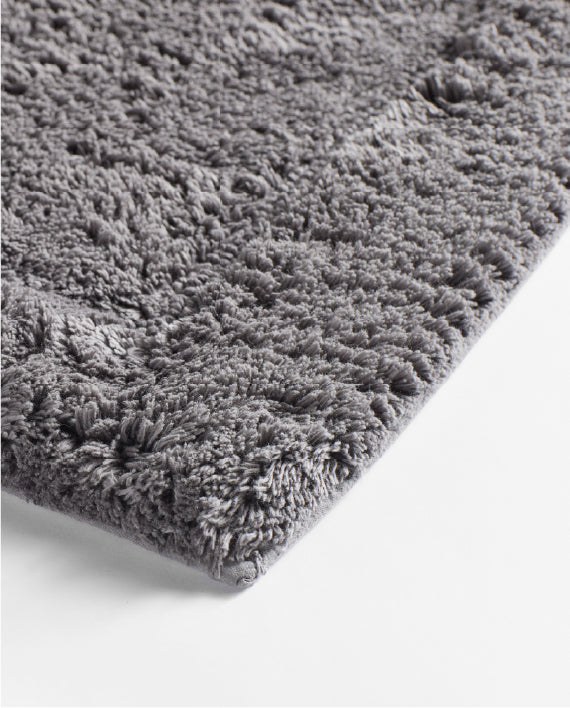 Spaces Hygro Cotton 2000 GSM Solid Grey Large Bath Mat – 50 X 80 CM