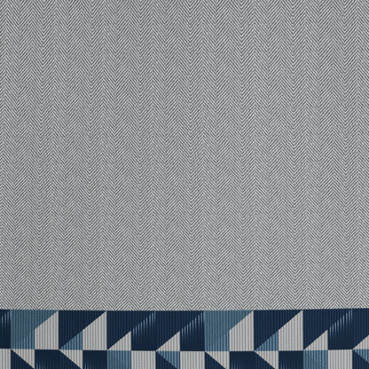 Spaces Avaris Structure 100% Cotton 210 TC Sateen Geometric Large Bedsheet with 2 Pillow Covers, Light Grey