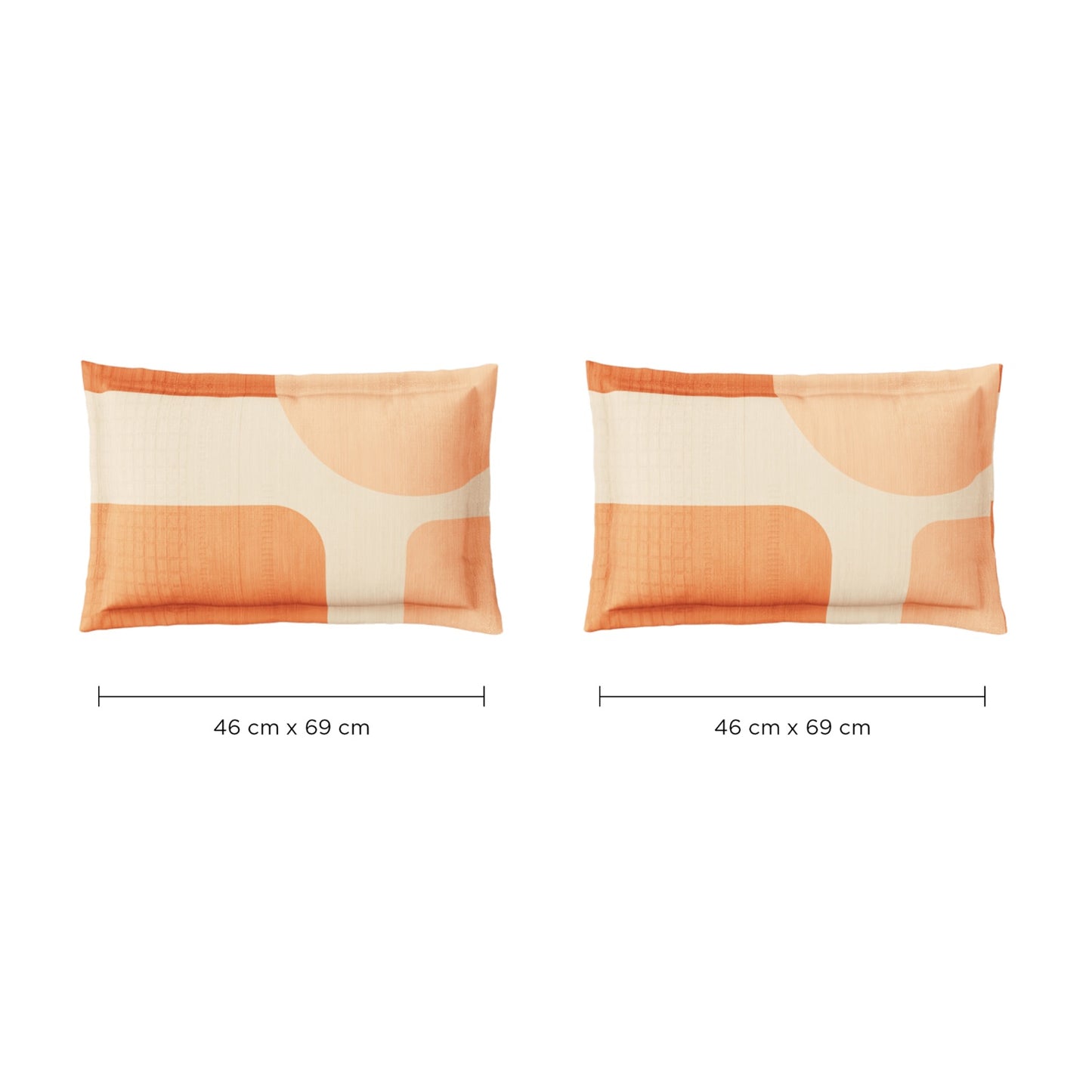 Spaces Avaris Structure 100% Cotton 210 TC Sateen Geometric Large Bedsheet with 2 Pillow Covers, Beige