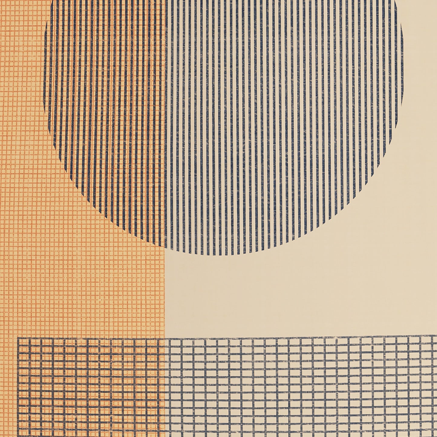 Spaces Avaris Structure 100% Cotton 210 TC Sateen Geometric Large Bedsheet with 2 Pillow Covers, Beige