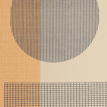 Spaces Avaris Structure 100% Cotton 210 TC Sateen Geometric Large Bedsheet with 2 Pillow Covers, Beige