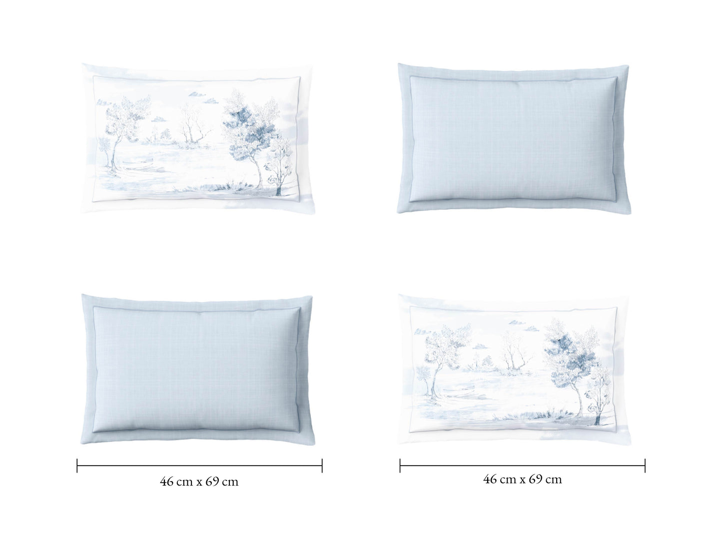 Spaces Sierra Indian Safari 100% Hygro Cotton 210 TC Sateen Floral Permium Large Bedsheet with 4 Pillow Covers, Blue