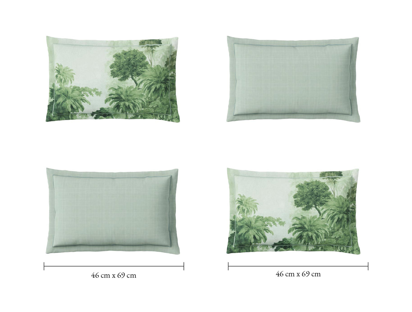 Spaces Sierra Indian Safari 100% Hygro Cotton 210 TC Sateen Floral Permium Large Bedsheet with 4 Pillow Covers, Light Green