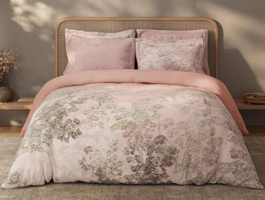 Spaces Sierra Indian Safari 100% Hygro Cotton 210 TC Sateen Floral Permium Large Bedsheet with 4 Pillow Covers, Blush