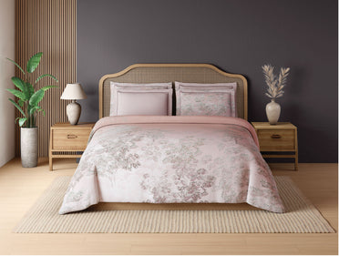 Spaces Sierra Indian Safari 100% Hygro Cotton 210 TC Sateen Floral Permium Large Bedsheet with 4 Pillow Covers, Blush