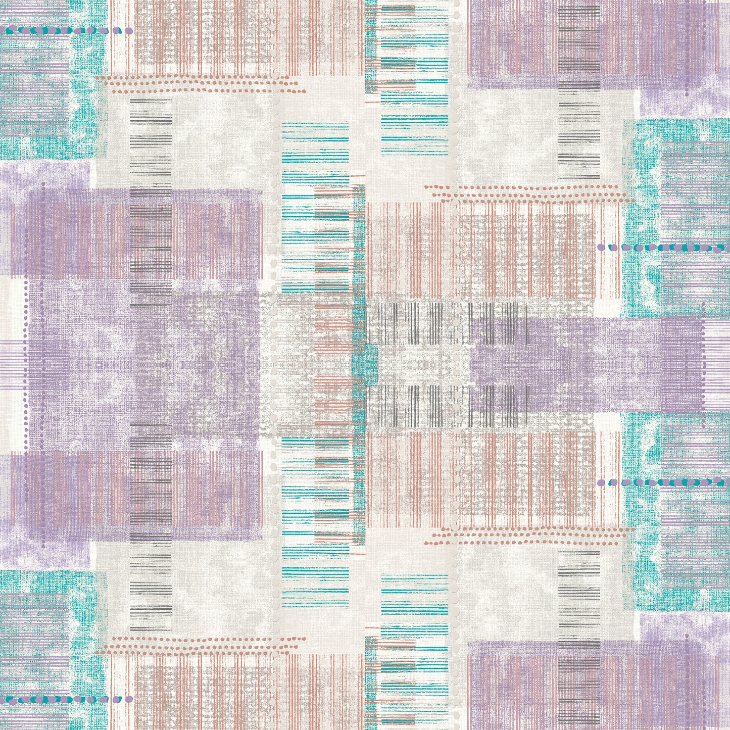 Spaces Geoform 100% Cotton 132 TC Percale Geometric Double Bedsheet with 2 Pillow Covers, Violet