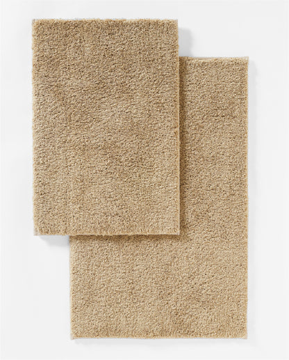 Spaces Exotica Light Brown Solid Polyester 2376 GSM Small Bath Mat – 40 x 60 CM