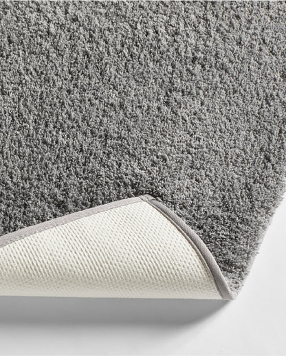 Spaces Exotica Dark Grey Solid Polyester 2376 GSM Small Bath Mat – 40 x 60 CM