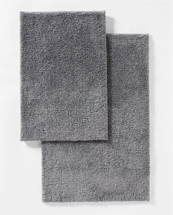 Spaces Exotica Dark Grey Solid Polyester 2376 GSM Small Bath Mat – 40 x 60 CM