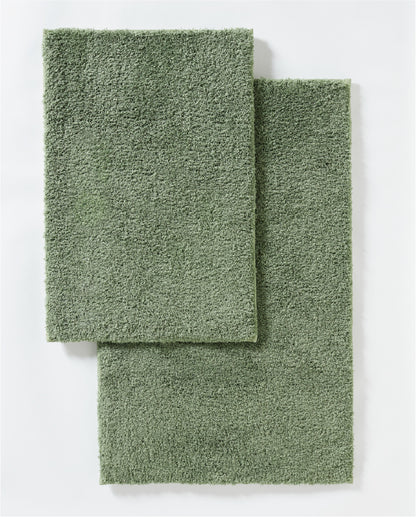 Spaces Exotica Light Green Solid Polyester 2376 GSM Small Bath Mat – 40 x 62 CM