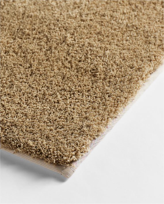 Spaces Exotica Polyester 2376 GSM Solid Light Brown Large Bath Mat – 50 X 80 CM