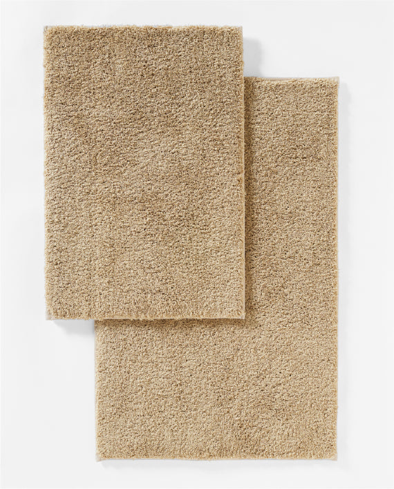Spaces Exotica Polyester 2376 GSM Solid Light Brown Large Bath Mat – 50 X 80 CM