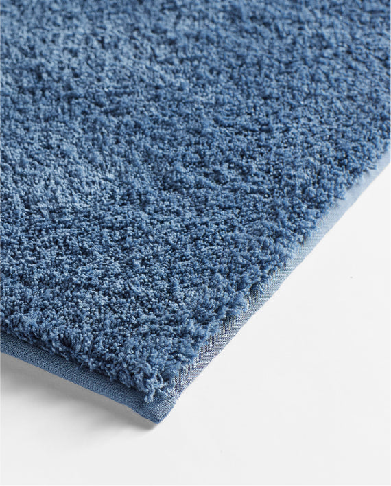 Spaces Exotica Polyester 2376 GSM Solid Dark Blue Large Bath Mat – 50 X 80 CM